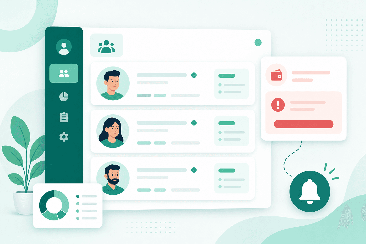 Customers — Manage customer profiles, dues, and payment follow-ups.